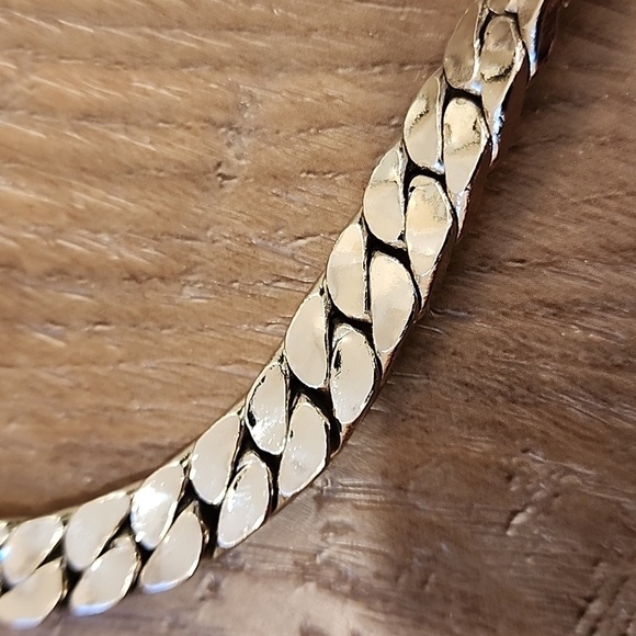 Vintage Accessocraft Belt Silver 80s Coil Chain Hook Closure No Stretch… - Picture 5 of 7